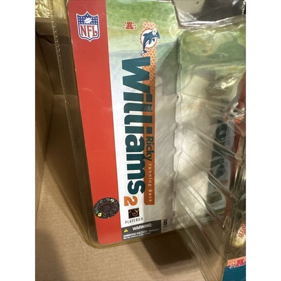 McFarlane NFL Series 10 Ricky Williams 2 Miami Dolphins Figure Orange Jersey NEW - Picture 3 of 6